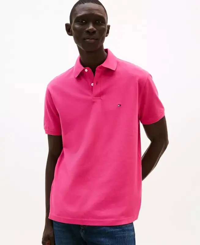Men's Cotton Classic-Fit 1985 Polo Shirts - Fashion Fuschia - TOMMY HILFIGER