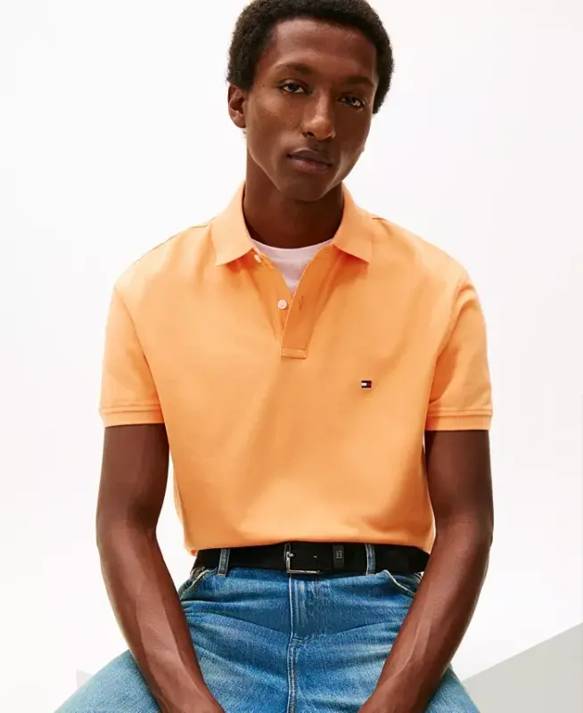 Men's Cotton Classic-Fit 1985 Polo Shirt - Fruity Orange - 3