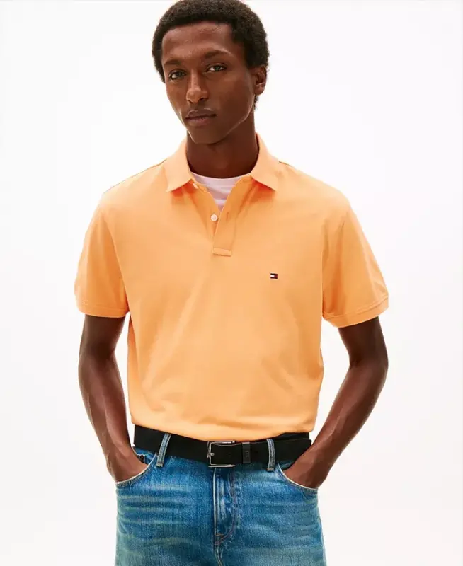 Men's Cotton Classic-Fit 1985 Polo Shirt - Fruity Orange - TOMMY HILFIGER