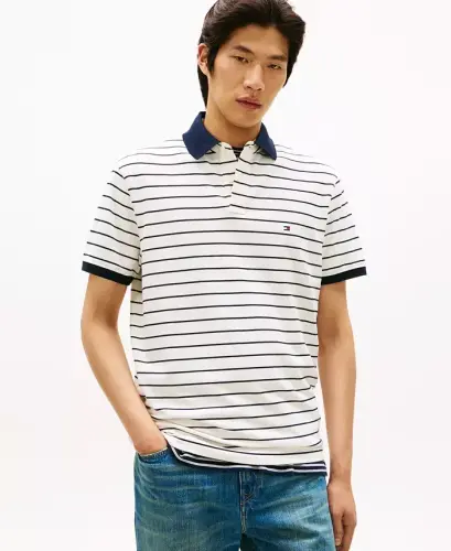 Men's Cotton Classic-Fit 1985 Polo Shirt - Ivory Petal / Desert Sky 