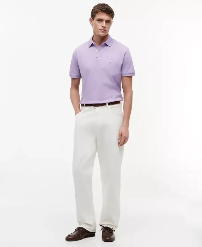 Men's Cotton Classic-Fit 1985 Polo Shirts - Lavender Heather - 2