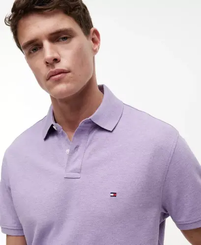 Men's Cotton Classic-Fit 1985 Polo Shirts - Lavender Heather - 3