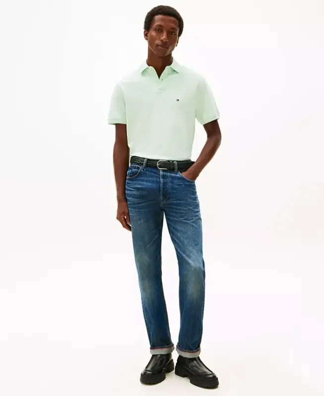 Men's Cotton Classic-Fit 1985 Polo Shirts - Opal Green - 2