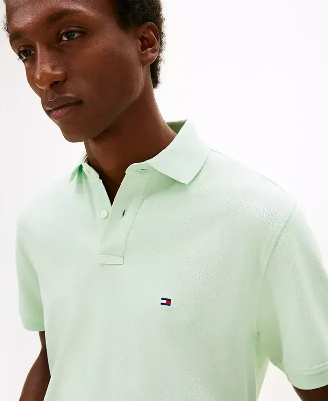 Men's Cotton Classic-Fit 1985 Polo Shirts - Opal Green - 3