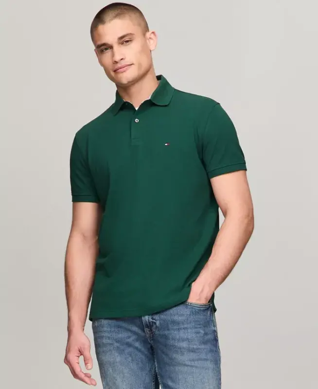 Men's Cotton Classic-Fit 1985 Polo Shirts - Ornamental Green - TOMMY HILFIGER
