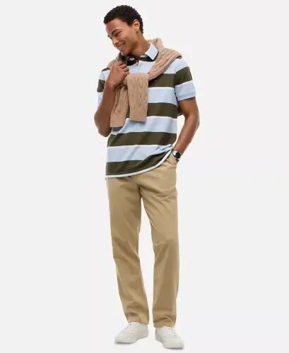 Men's Cotton Classic-Fit 1985 Polo Shirt - Sky Blue / Huntsman Green - TOMMY HILFIGER (1)