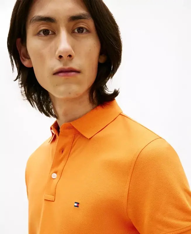 Men's Cotton Classic-Fit 1985 Polo Shirts - Orange Tulip - 3