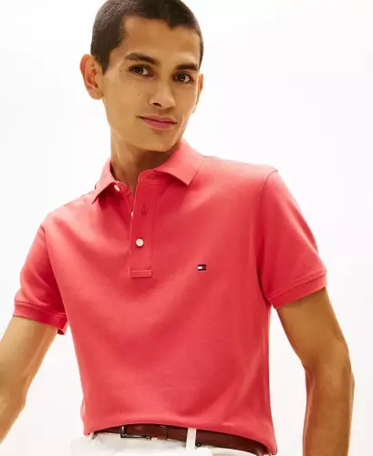 Men's Cotton Classic-Fit 1985 Polo Shirts - Vintage Red - 3