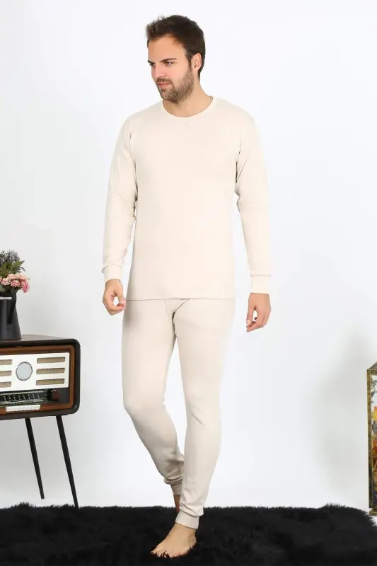 Men's Cotton Cream Underwear Set 19103 - 1