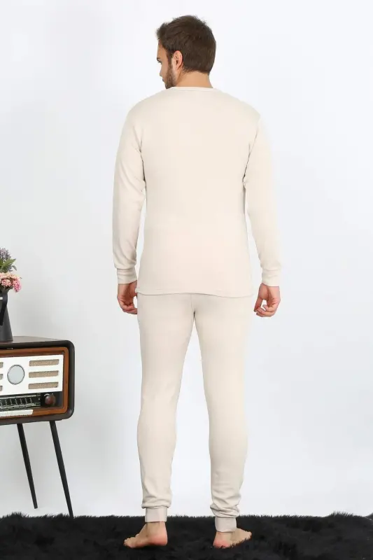 Men's Cotton Cream Underwear Set 19103 - 4