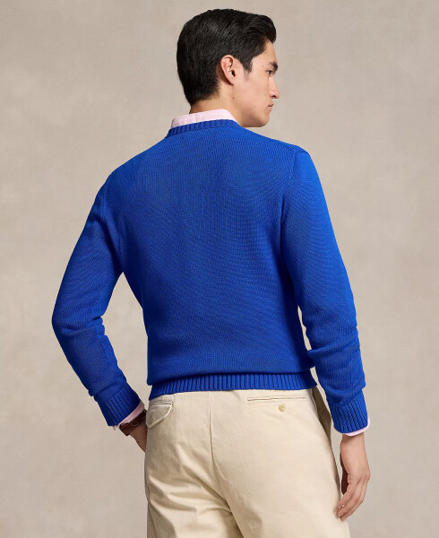 Men's Cotton Crewneck Sweater Blue - 2