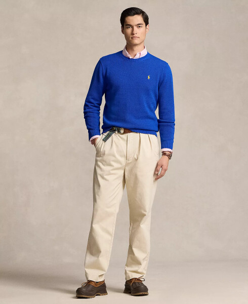 Men's Cotton Crewneck Sweater Blue - 4