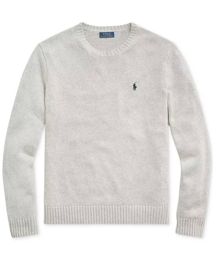 Men's Cotton Crewneck Sweater Grey Heather - 5