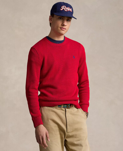 Men's Cotton Crewneck Sweater Rl2000 Red - 1