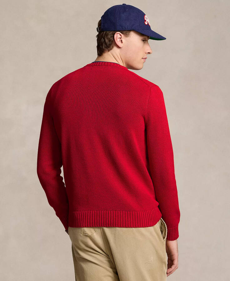 Men's Cotton Crewneck Sweater Rl2000 Red - 2