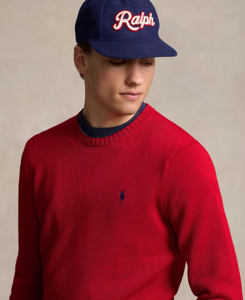 Men's Cotton Crewneck Sweater Rl2000 Red - 3