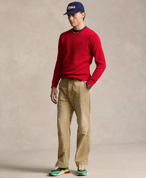 Men's Cotton Crewneck Sweater Rl2000 Red - 4