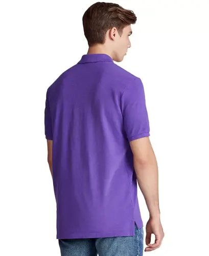 Men's Cotton Custom Slim Fit Mesh Polo Shirt - Cabana Purple - POLO RALPH LAUREN (1)
