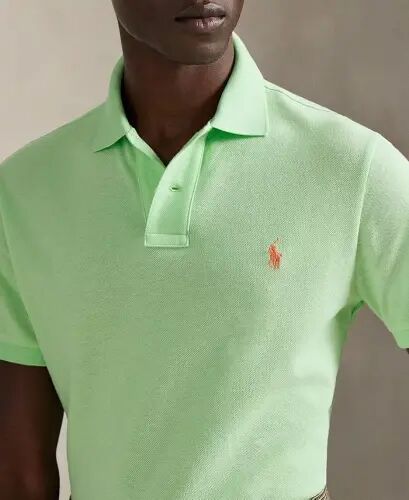 Men's Cotton Custom Slim Fit Mesh Polo Shirt - Cruise Lime - 3