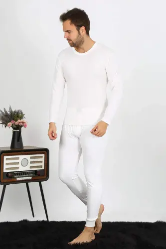 Men's Cotton Ecru Underwear Set 19103 - 1