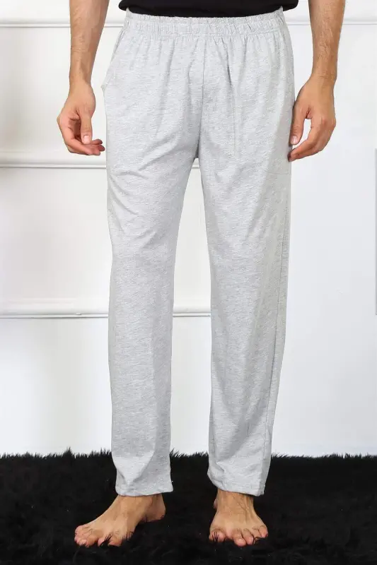 Men's Cotton Gray Solid Sleep Pants 27495 - 7