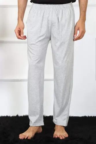 Men's Cotton Gray Solid Sleep Pants 27495 - 3