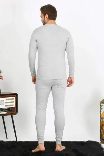 Men's Cotton Gray Underwear Set 19103 - 3