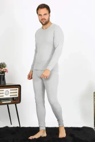 Men's Cotton Gray Underwear Set 19103 - 1
