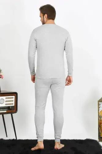 Men's Cotton Gray Underwear Set 19103 - 3