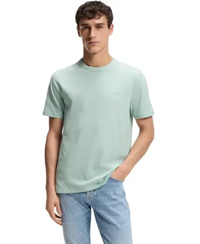 Men's Cotton-Jersey Regular-Fit T-Shirt - Aqua - 1