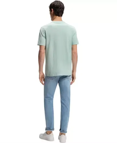 Men's Cotton-Jersey Regular-Fit T-Shirt - Aqua - 3