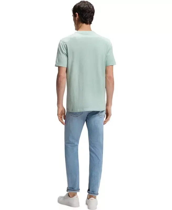 Men's Cotton-Jersey Regular-Fit T-Shirt - Aqua - 3