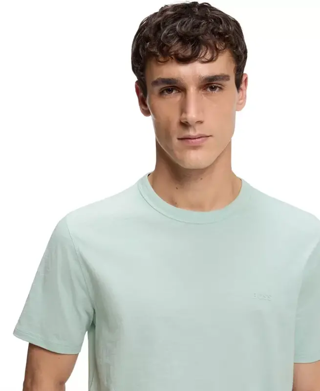 Men's Cotton-Jersey Regular-Fit T-Shirt - Aqua - 4