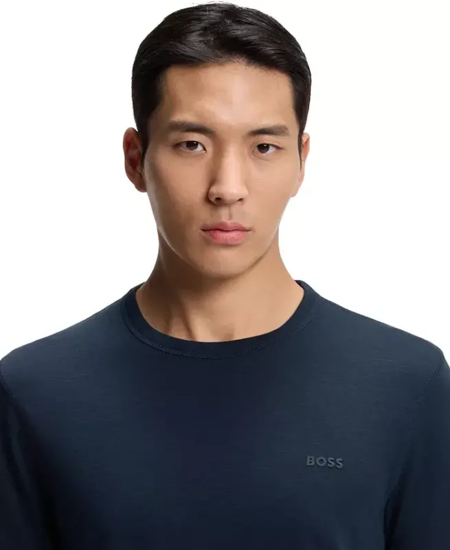 Men's Cotton-Jersey Regular-Fit T-Shirt - Open Blue - 4