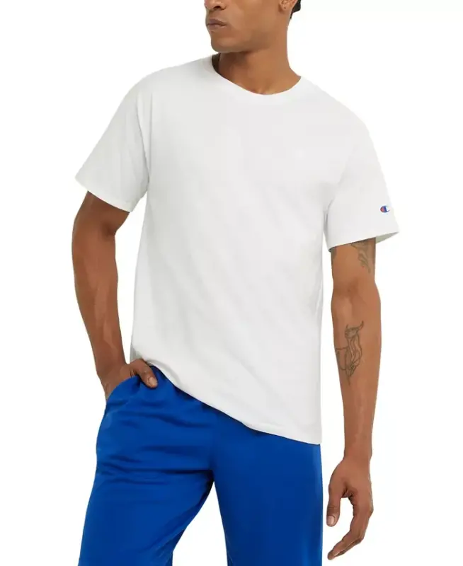 Men's Cotton Jersey T-Shirt - Bright White - 1