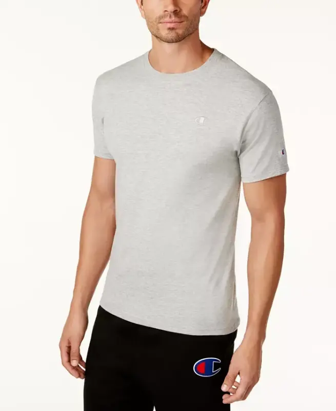 Men's Cotton Jersey T-Shirt-Oxford Gray - 1