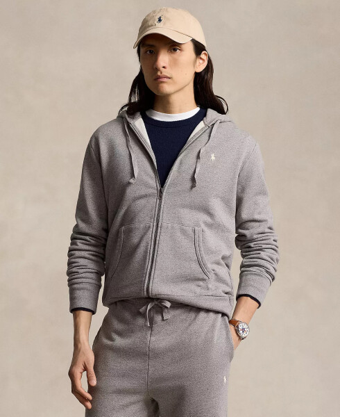 Men's Cotton Loopback Terry Full-Zip Hoodie Grey Htr - 1