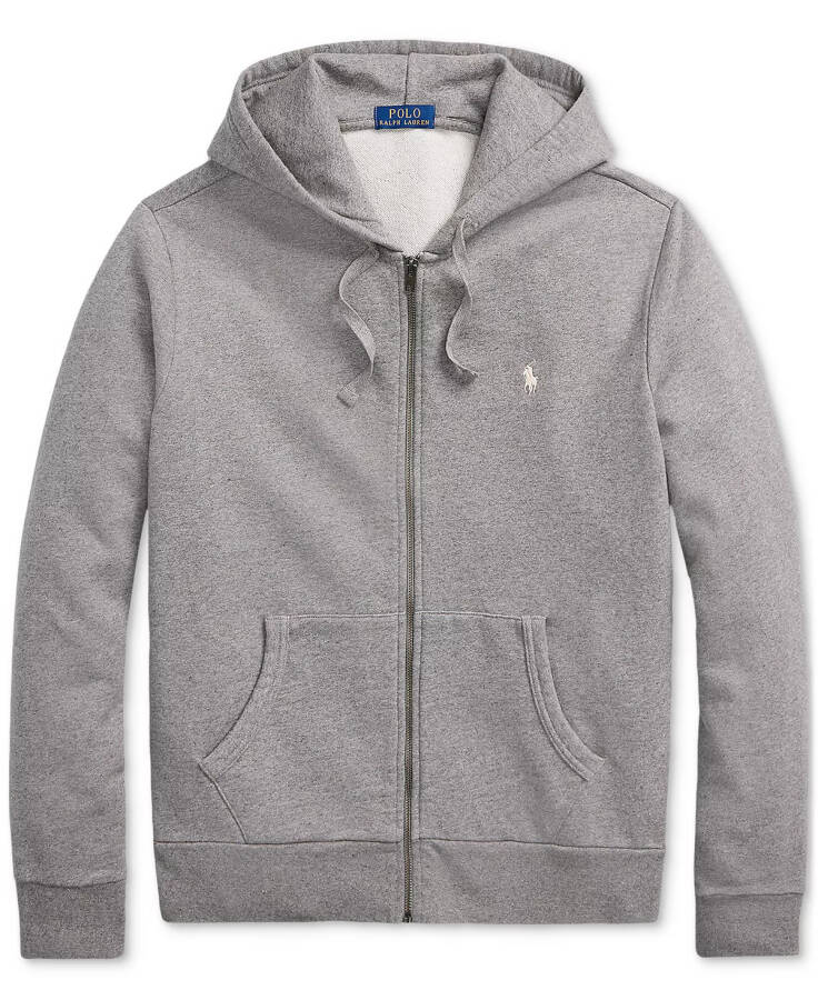 Men's Cotton Loopback Terry Full-Zip Hoodie Grey Htr - 5