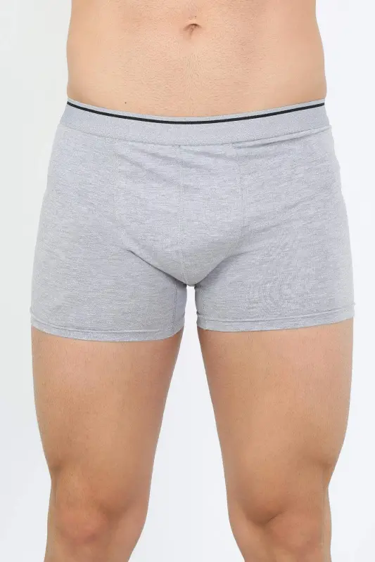 Men's Cotton Lycra Boxer Gray 40133 - BÜYÜKBEDENIZ