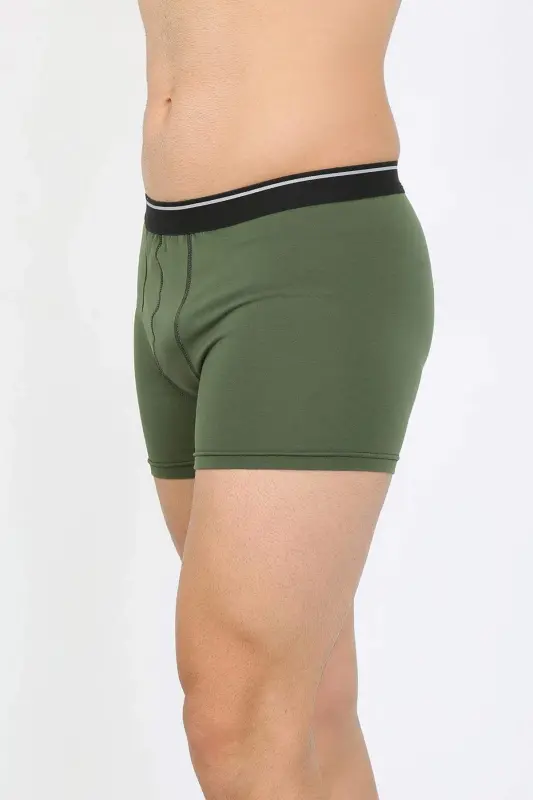 Men's Cotton Lycra Boxer Khaki 40133 - 3