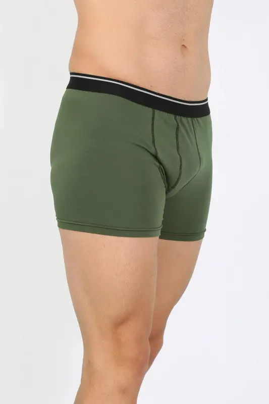 Men's Cotton Lycra Boxer Khaki 40133 - 1