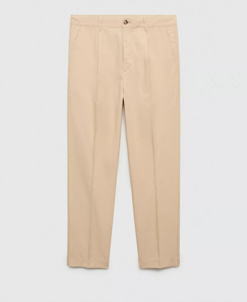 Men's Cotton Lyocell Pleated Pants Vanilla - 2