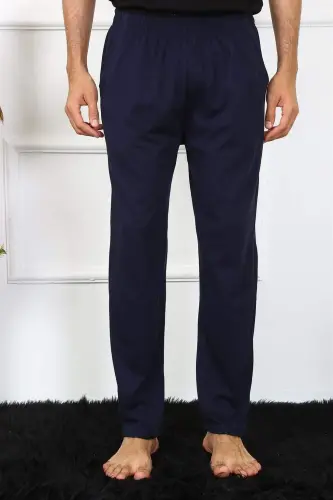 Men's Cotton Navy Single Bottom Pajamas 27495 - 4