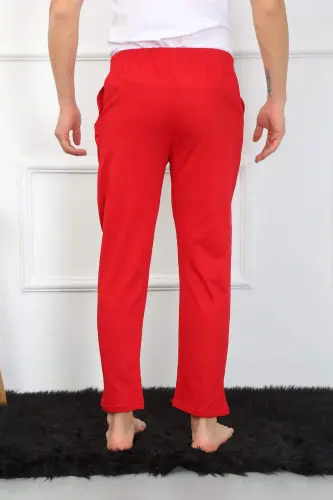 Men's Cotton Red Single Bottom Pyjamas 27495 - 6