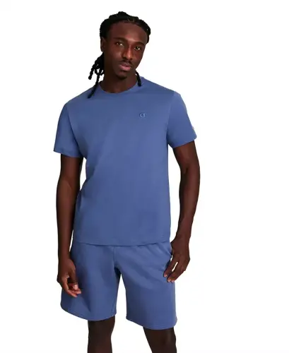 Men's Cotton Short-Sleeve T-Shirt - Coastal Blue 