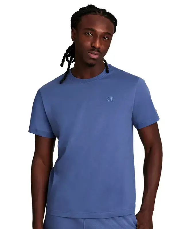 Men's Cotton Short-Sleeve T-Shirt - Coastal Blue - 3