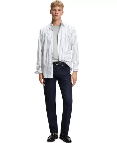 Men's Cotton Slub Logo Detail T-Shirt - Open Gray - 4