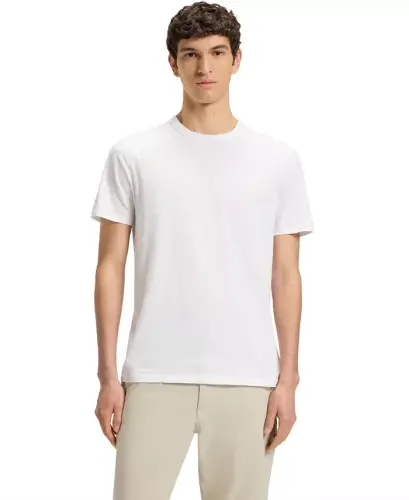 Men's Cotton Slub Logo Detail T-Shirt - White - 3