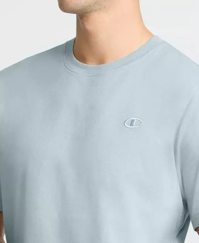 Men's Cotton Solid T-Shirt - Cloudy Blue - 2