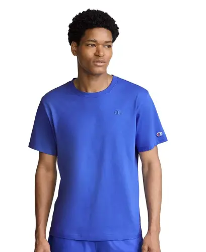 Men's Cotton Solid T-Shirt - Dazzling Blue - 1
